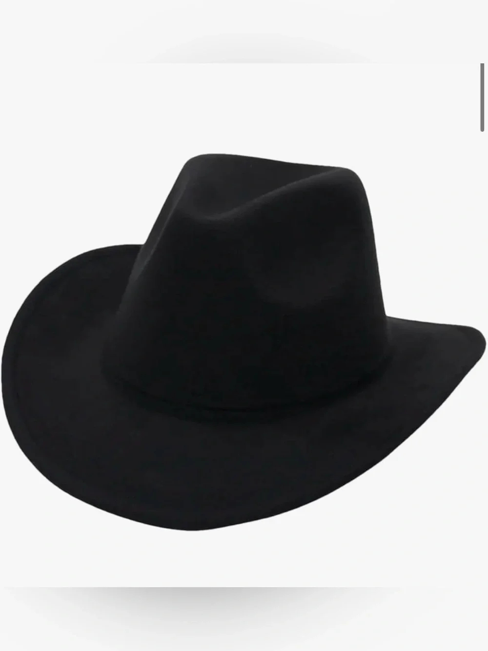 Black Solid Classic Western Cowboy Hat #2, Jazz Felt Hats,